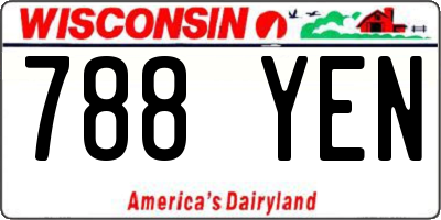 WI license plate 788YEN