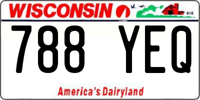 WI license plate 788YEQ