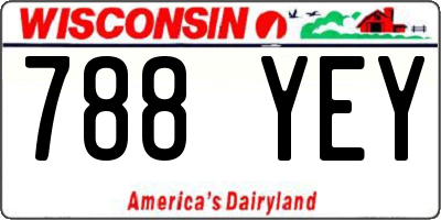 WI license plate 788YEY