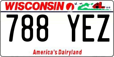 WI license plate 788YEZ