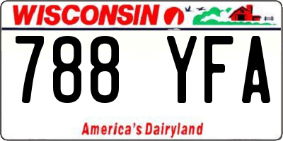 WI license plate 788YFA