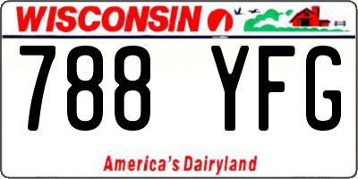 WI license plate 788YFG