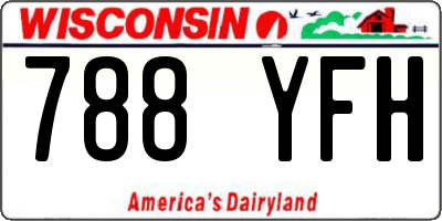 WI license plate 788YFH