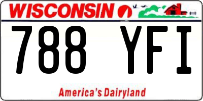 WI license plate 788YFI