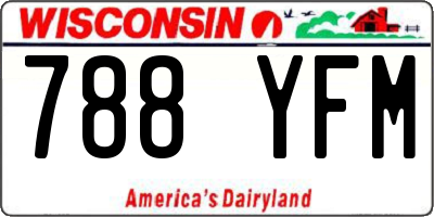 WI license plate 788YFM
