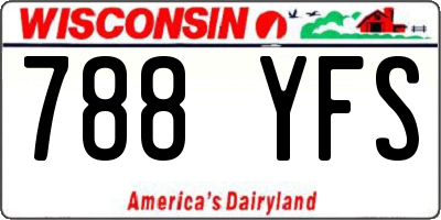 WI license plate 788YFS