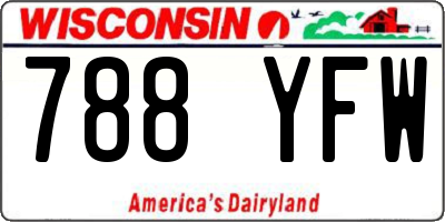 WI license plate 788YFW