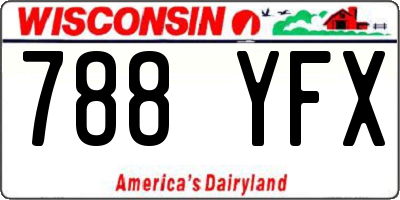 WI license plate 788YFX