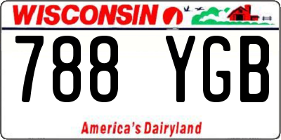 WI license plate 788YGB