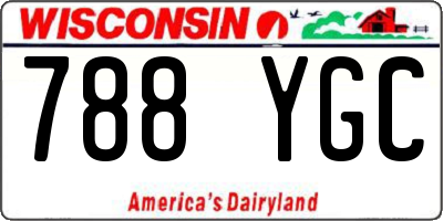WI license plate 788YGC