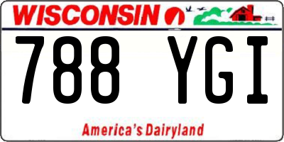 WI license plate 788YGI