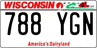 WI license plate 788YGN