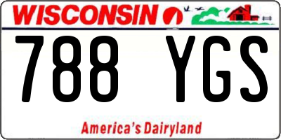 WI license plate 788YGS