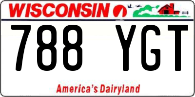 WI license plate 788YGT