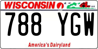 WI license plate 788YGW