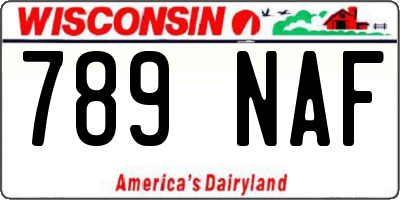 WI license plate 789NAF