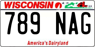 WI license plate 789NAG