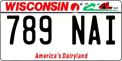 WI license plate 789NAI