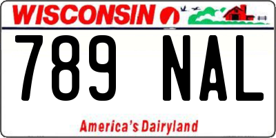 WI license plate 789NAL