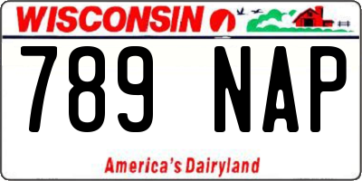 WI license plate 789NAP