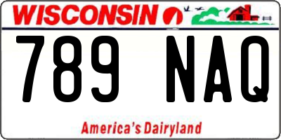 WI license plate 789NAQ