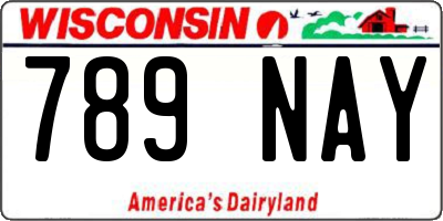 WI license plate 789NAY