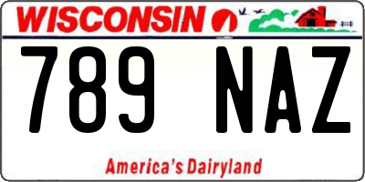 WI license plate 789NAZ