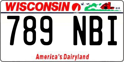 WI license plate 789NBI