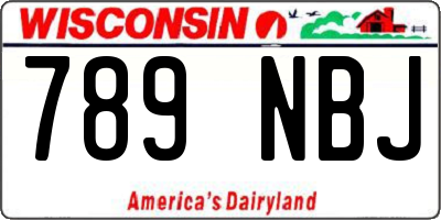 WI license plate 789NBJ