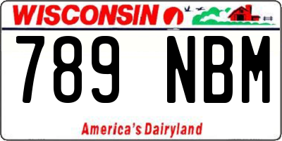 WI license plate 789NBM