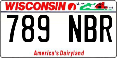 WI license plate 789NBR