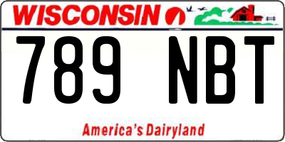 WI license plate 789NBT