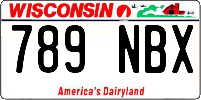 WI license plate 789NBX
