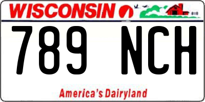 WI license plate 789NCH