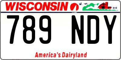 WI license plate 789NDY