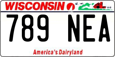 WI license plate 789NEA