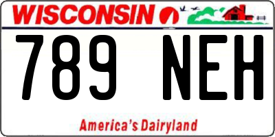 WI license plate 789NEH