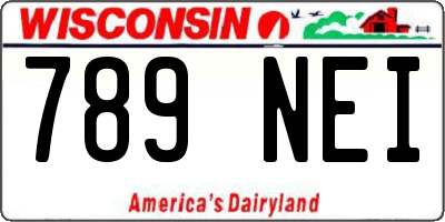 WI license plate 789NEI