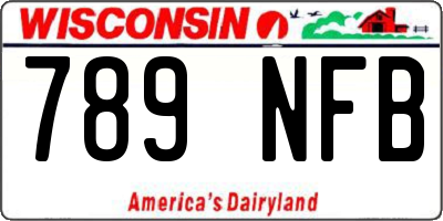 WI license plate 789NFB