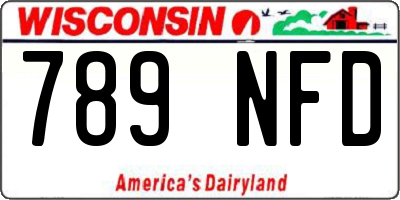 WI license plate 789NFD