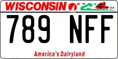 WI license plate 789NFF