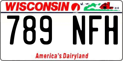 WI license plate 789NFH