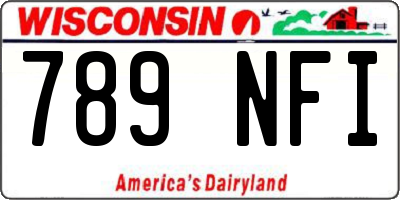 WI license plate 789NFI
