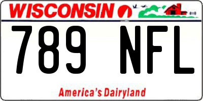 WI license plate 789NFL