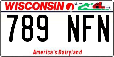 WI license plate 789NFN