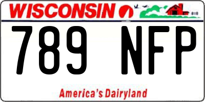 WI license plate 789NFP