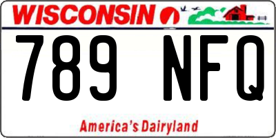 WI license plate 789NFQ
