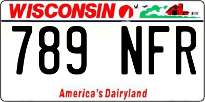 WI license plate 789NFR