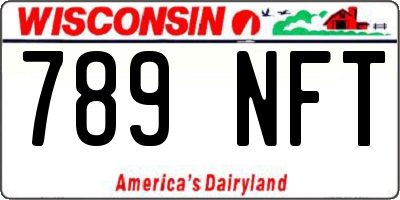 WI license plate 789NFT