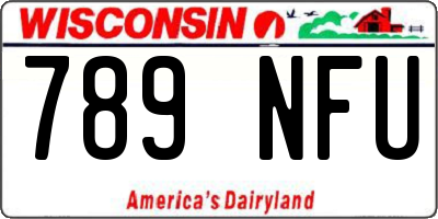 WI license plate 789NFU